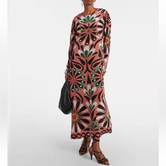Farm Rio woman’s Floral Long Sleeve Maxi Dress - Picture 1 of 13